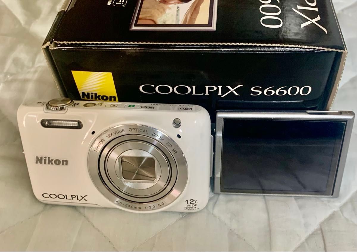 Nikon COOLPIX S6600/デジタルカメラ ホワイト/付属品完備｜Yahoo