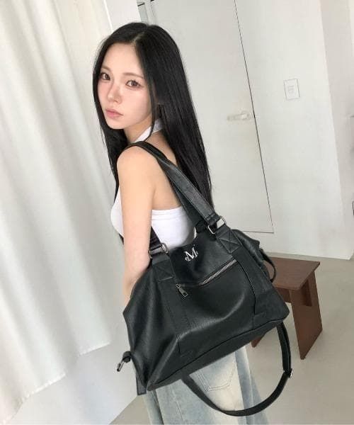 韓国ブランド MUCENT プライムリンクルレザートートバッグ ムセント