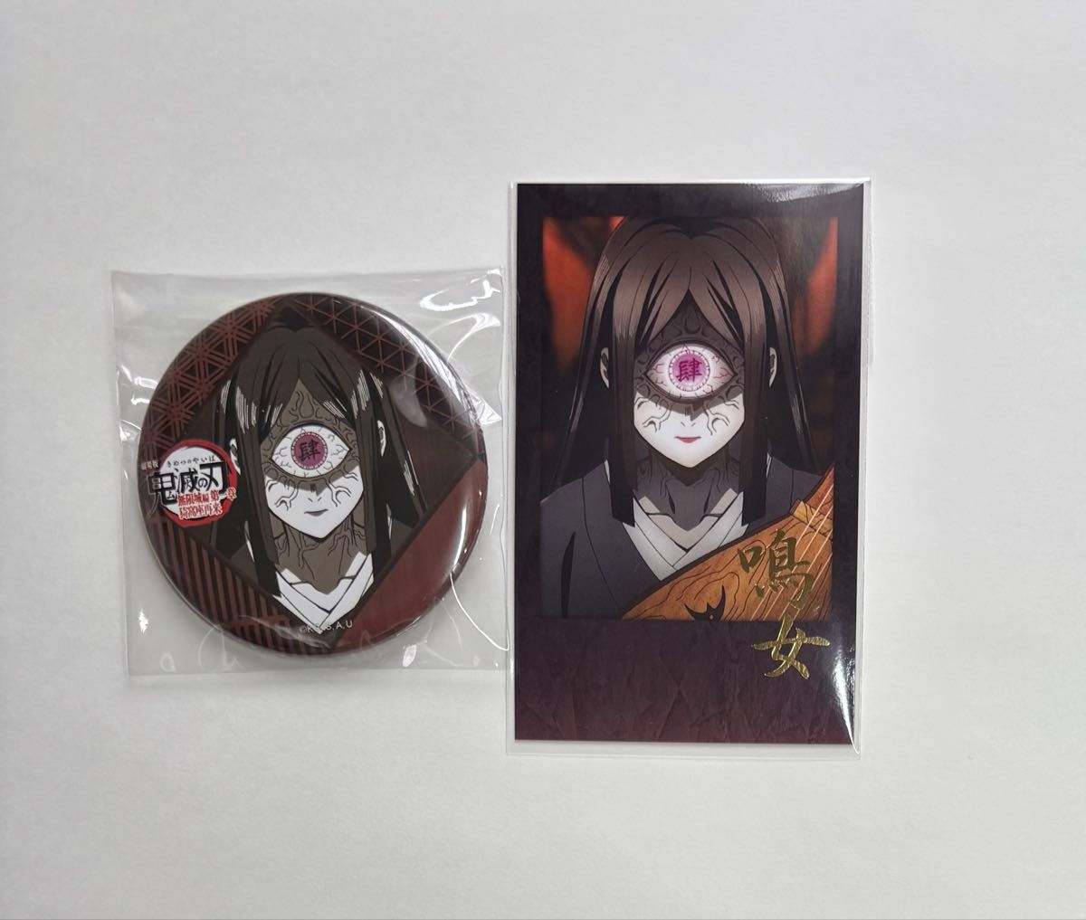 鬼滅の刃 ufotable ダイニング チェキ風ブロマイド 缶バッジ 鳴女