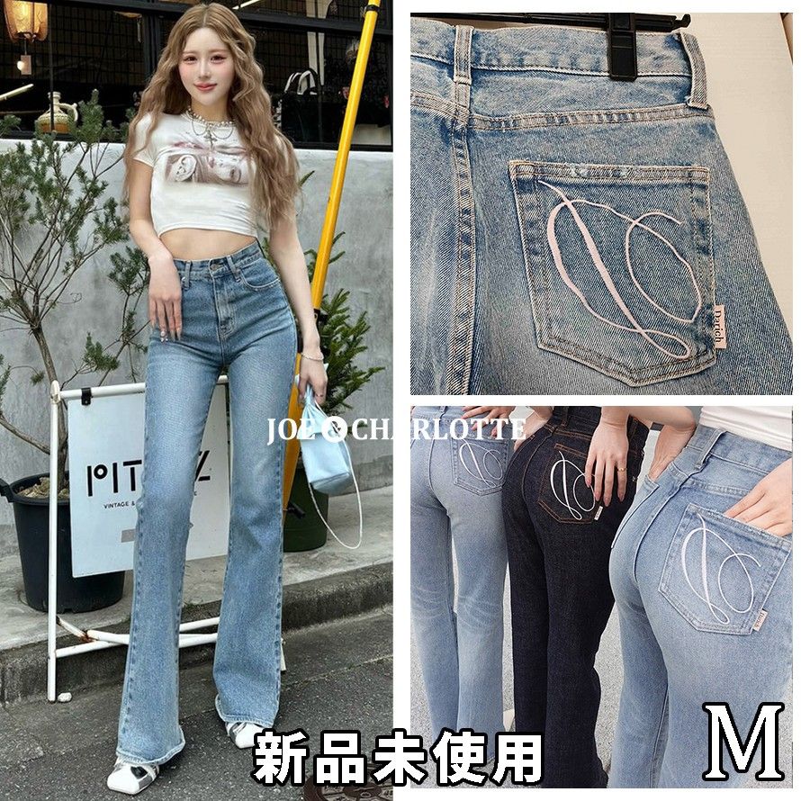 ダーリッチ darich セミフレアデニムパンツ BLU ブルー M 裾上げ済み