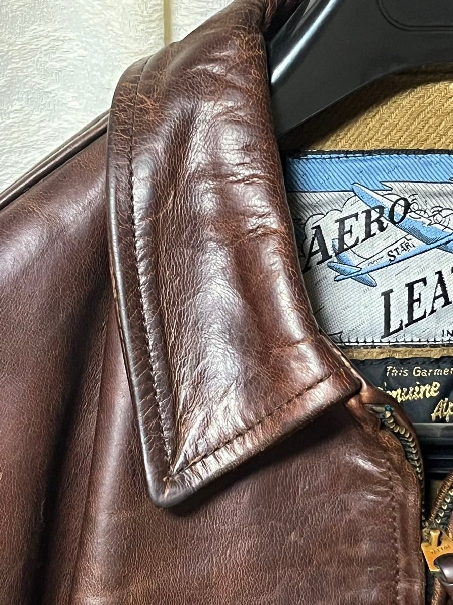 Aero LEATHER エアロレザー ハイウェイマン 40 飛行機タグ ホース