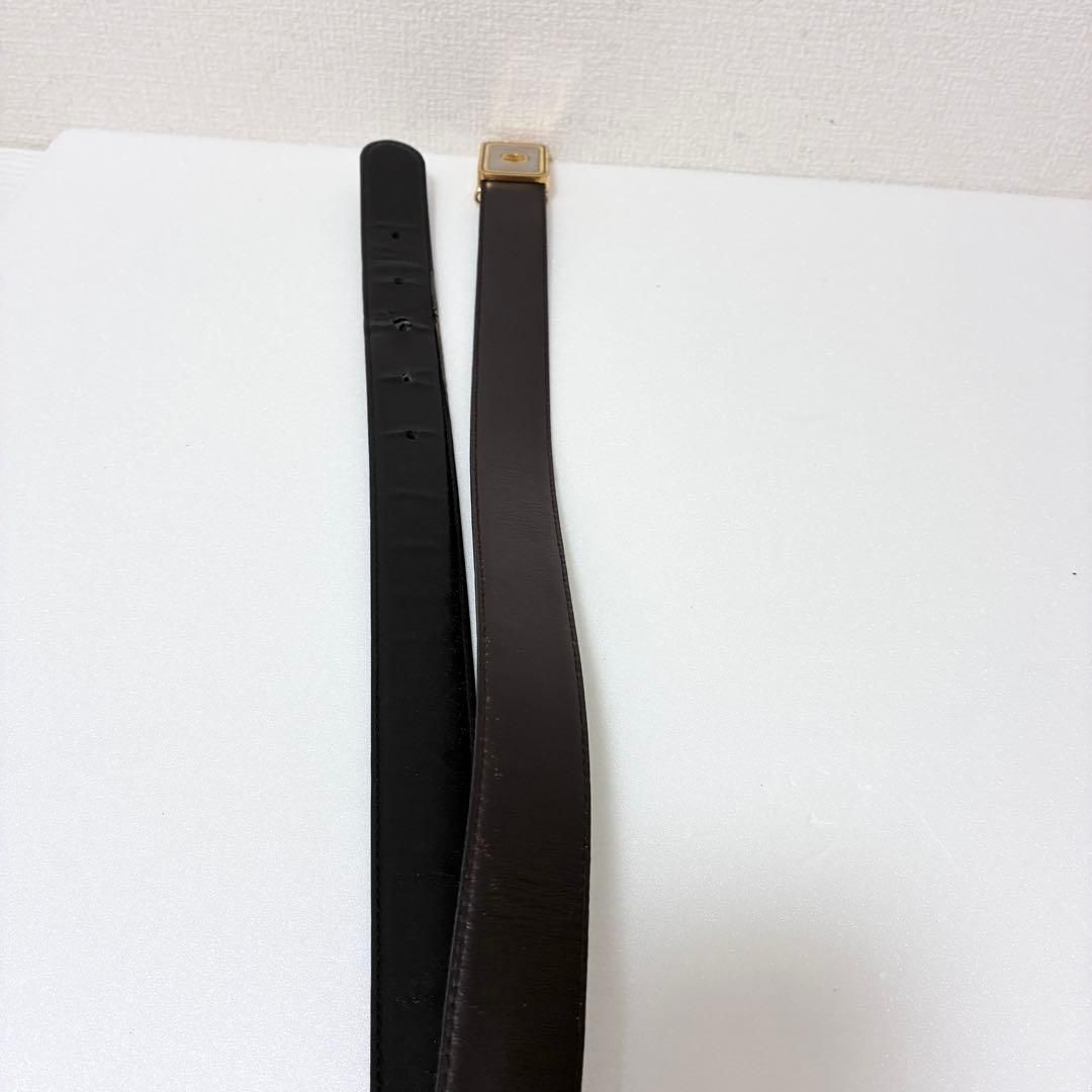 dunhill ダンヒル ベルト リバーシブル ブラック ダークブラウン dロゴ