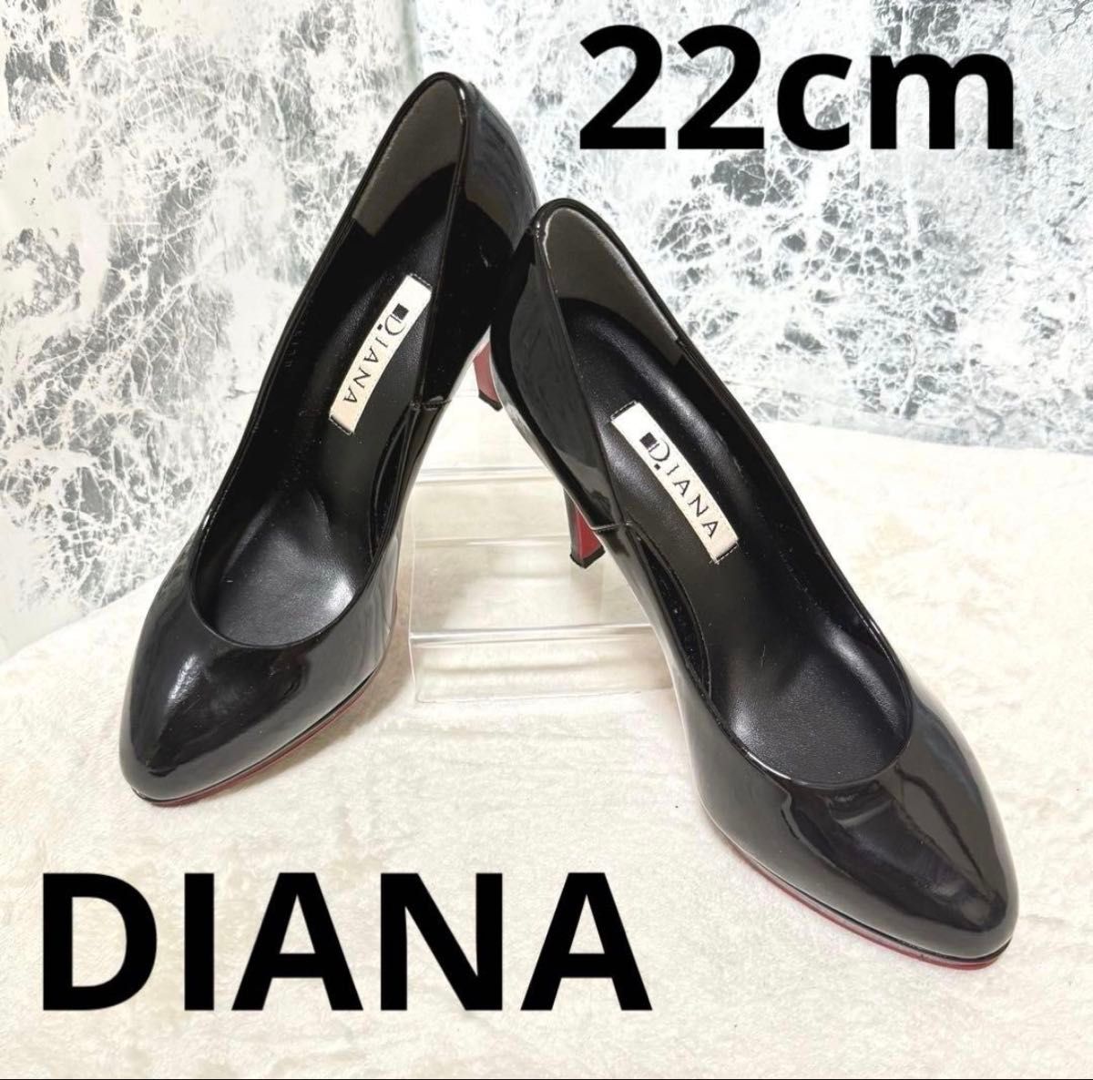 ほぼ美品】DIANA ダイアナブラックエナメルレッドソール 22㎝｜Yahoo