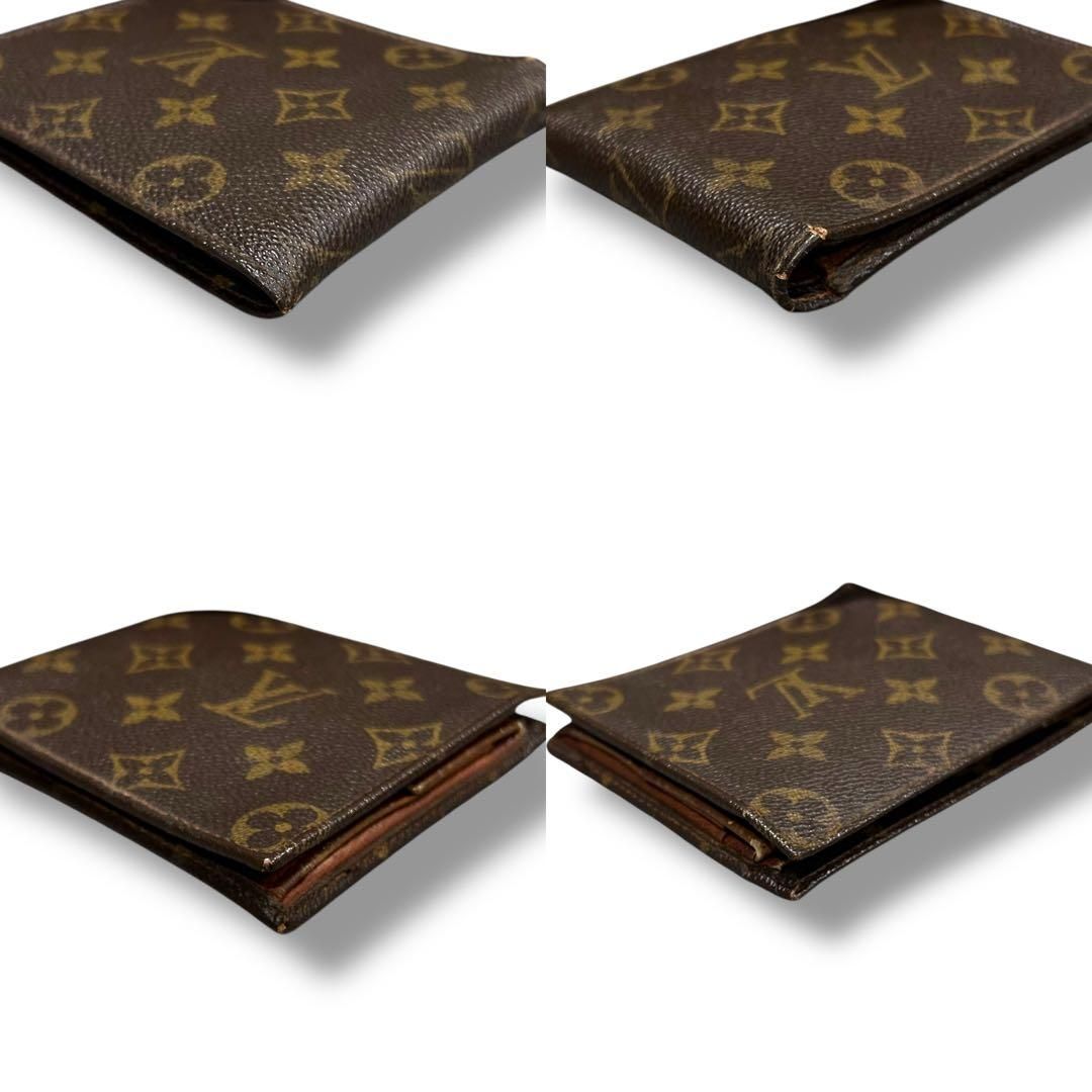 LOUIS VUITTON ヴィトン モノグラム 二つ折り 財布 ブラウン PVC