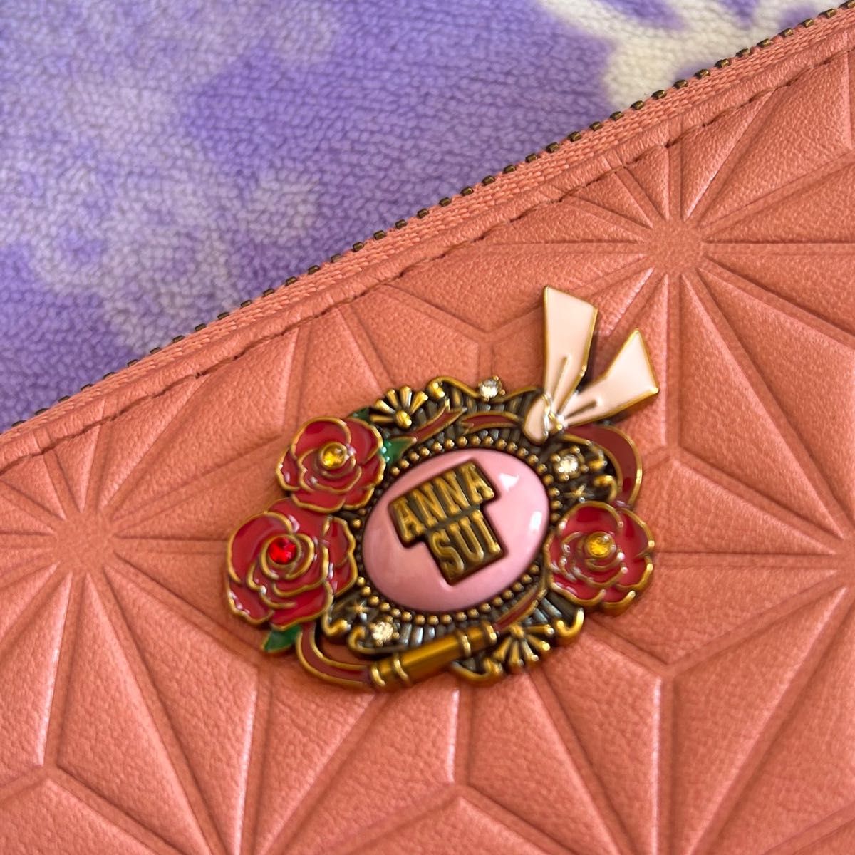レア アナスイ 鬼滅の刃 コラボ 長財布 禰豆子 財布 ピンク ANNA SUI