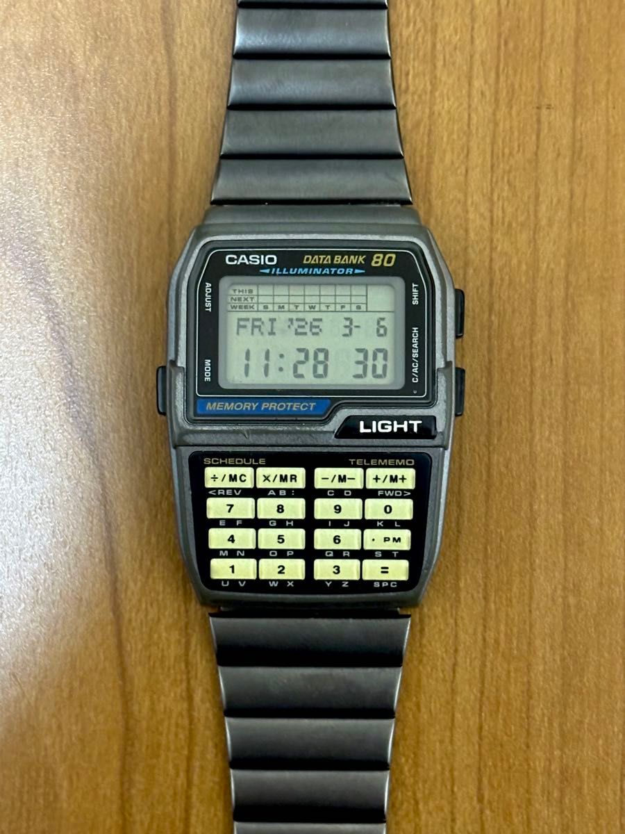 CASIO カシオ データバンクDBCー810 希少色ガンメタ 電池交換済｜Yahoo