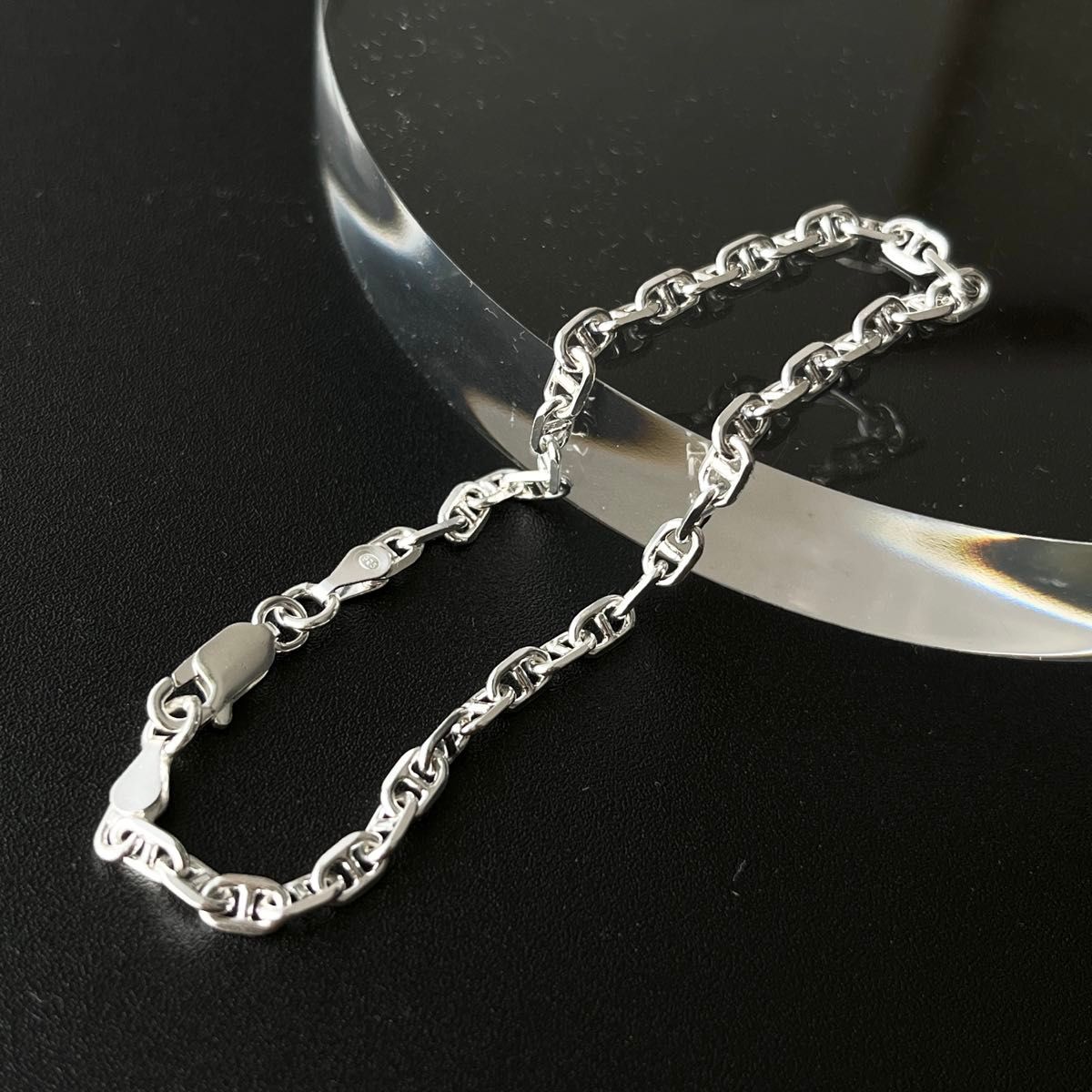 シルバー925 アンカーチェーン マリーナチェーン ブレスレット 20cm3mm
