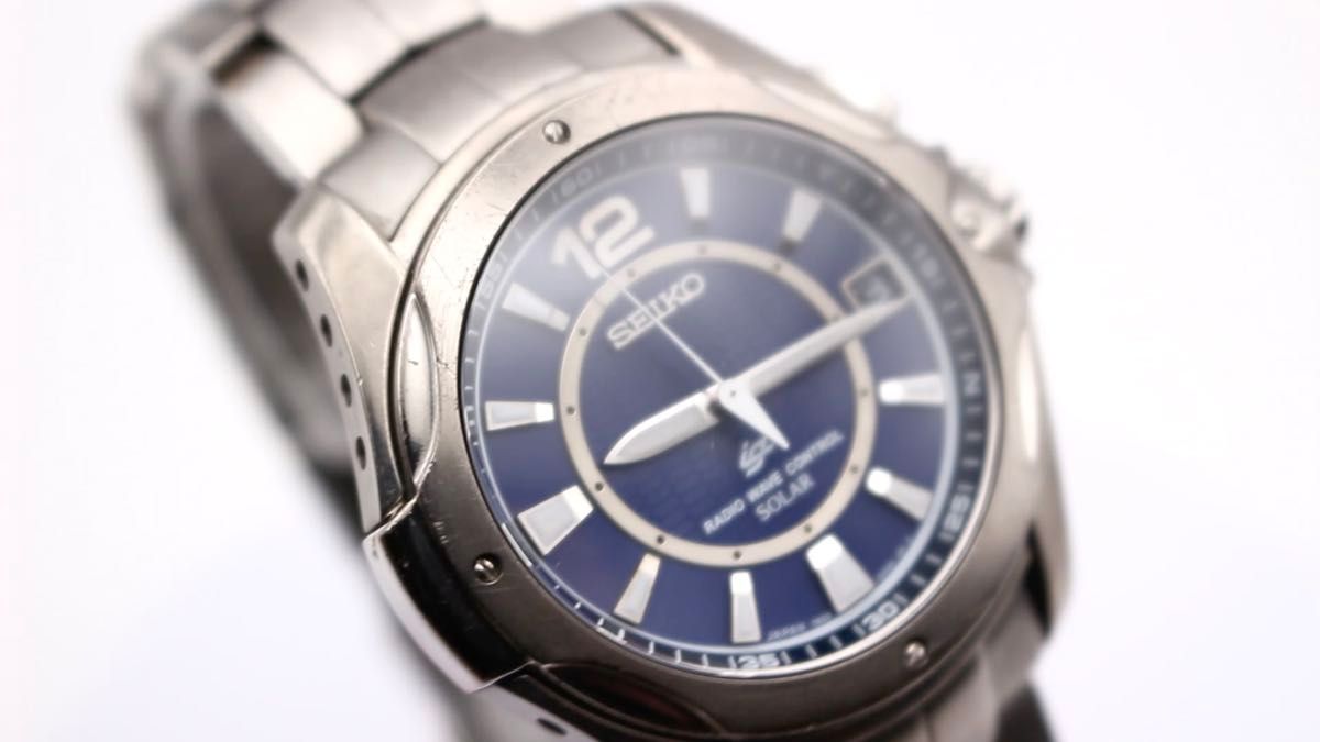 SEIKO イグニッション 電波ソーラー チタン メンズ 腕時計 日本製 Made
