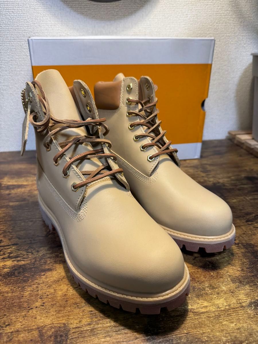 Timberland 6インチ プレミアムブーツ ベージュ 26 0cm｜Yahoo!フリマ