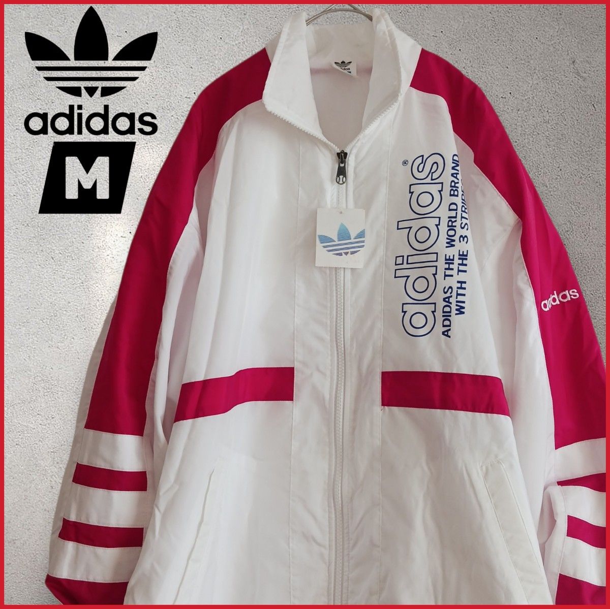 激レア新品 デサント社 90s アディダス フルジップ ナイロン