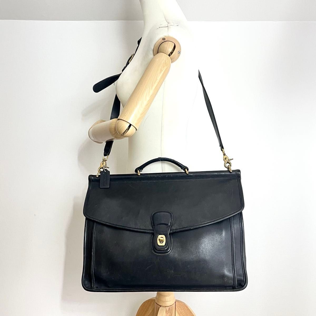 美品 オールドコーチ 2way ビークマン 黒 ブリーフケース ビジネス