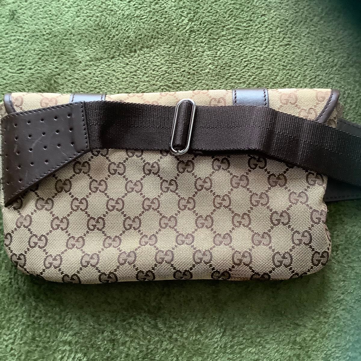 GUCCI グッチ GGキャンバス ウエストポーチ ボディバッグ ブラウン