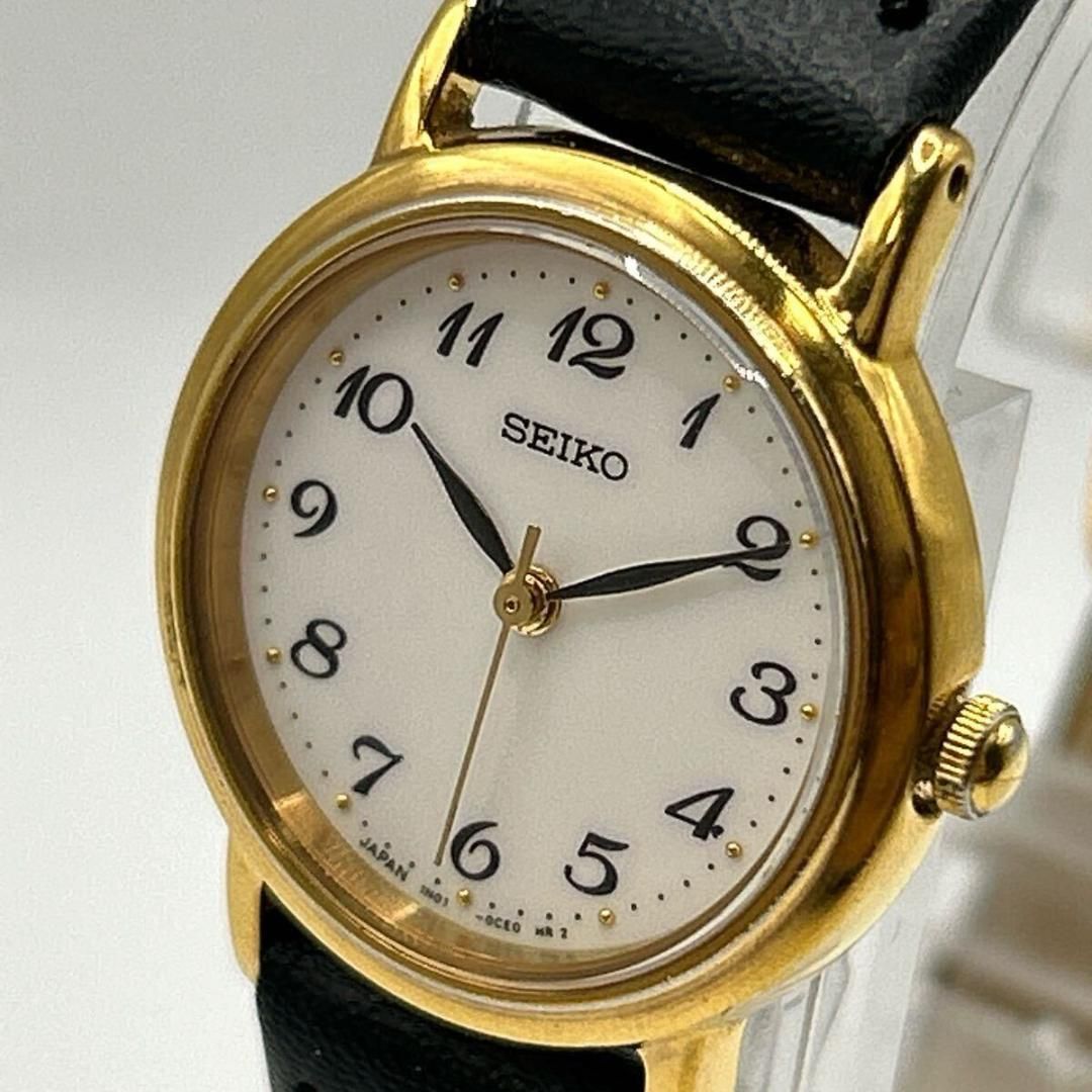 新品電池・ベルト SEIKO セイコー ゴールド 金 クォーツ ラウンド