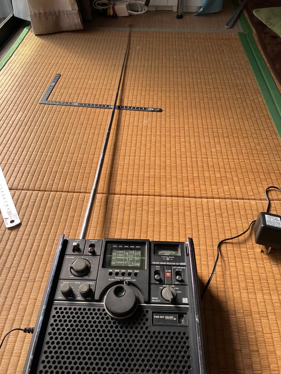 動作確認済 SONY ICF-5800 スカイセンサー ラジオ ACアダプターは6vの
