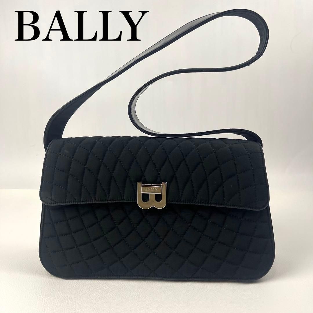 美品 BALLY バリー ワンショルダーバッグ 肩掛け キルティング Bロゴ