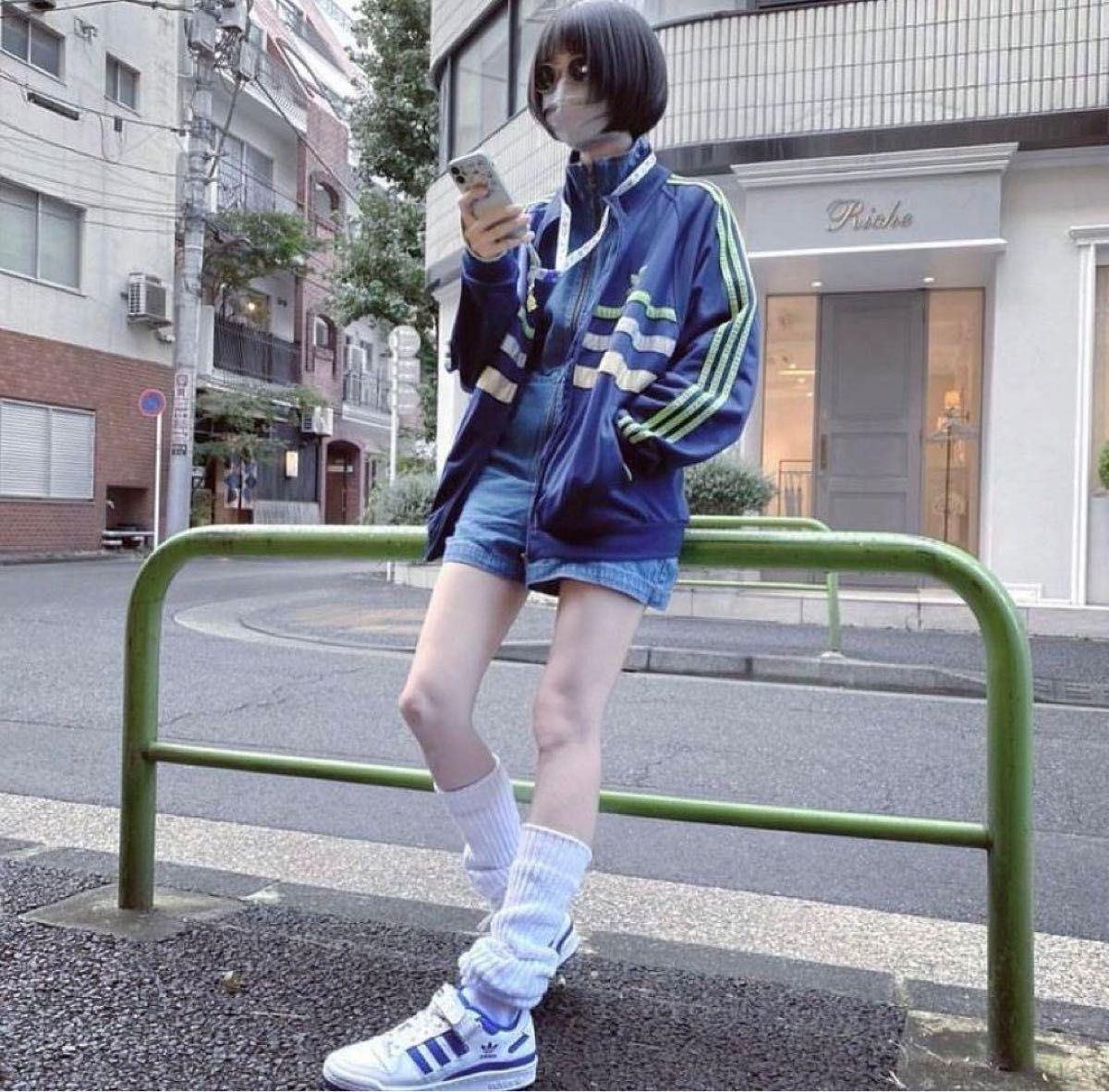 希少新品adidas デニムジャンプスーツ あの着用Sサイズ オールインワン