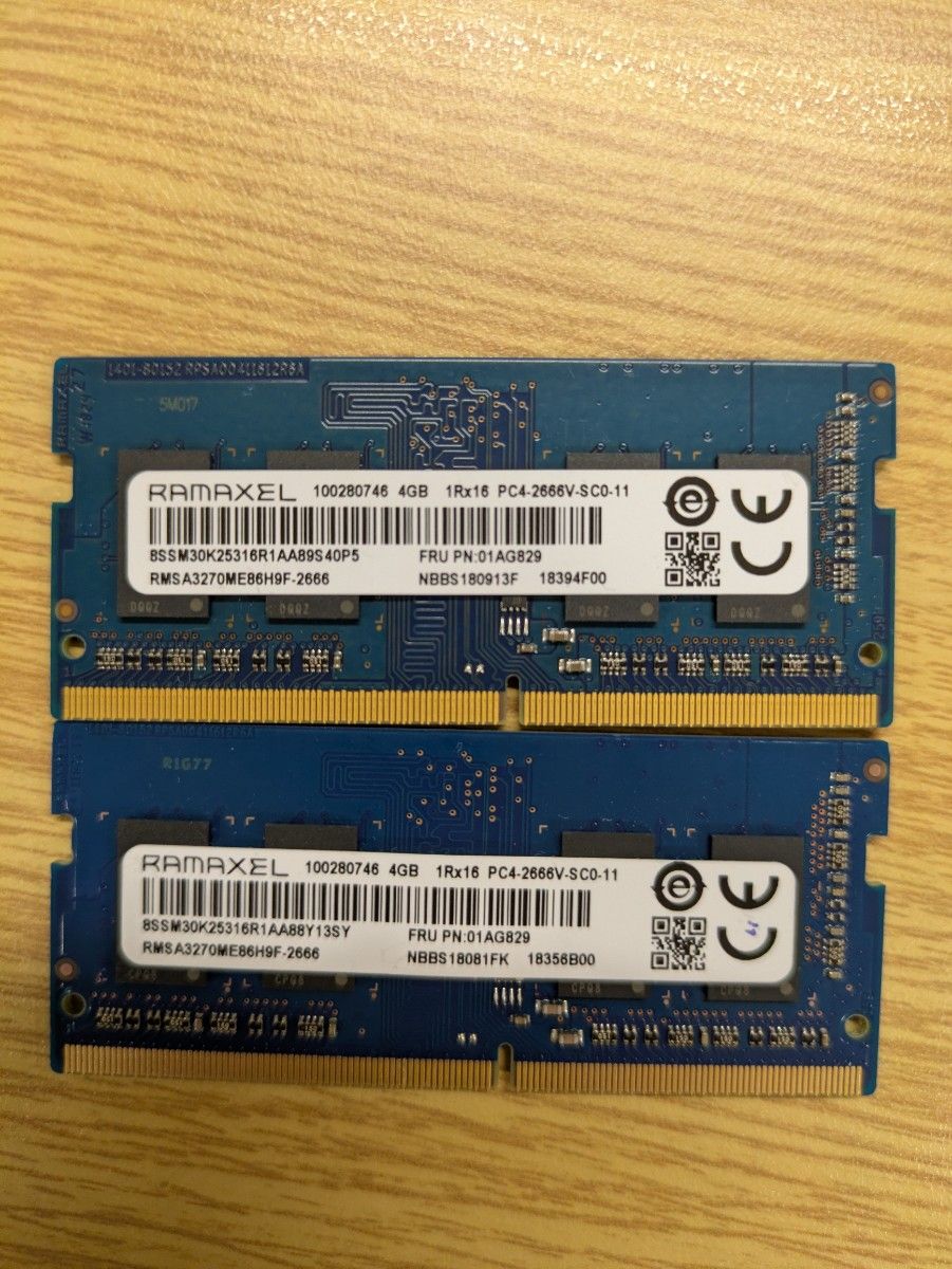 RAMAXEL ノートPCメモリ PC4-2666V 4GB 2枚セット 合計8GB｜Yahoo