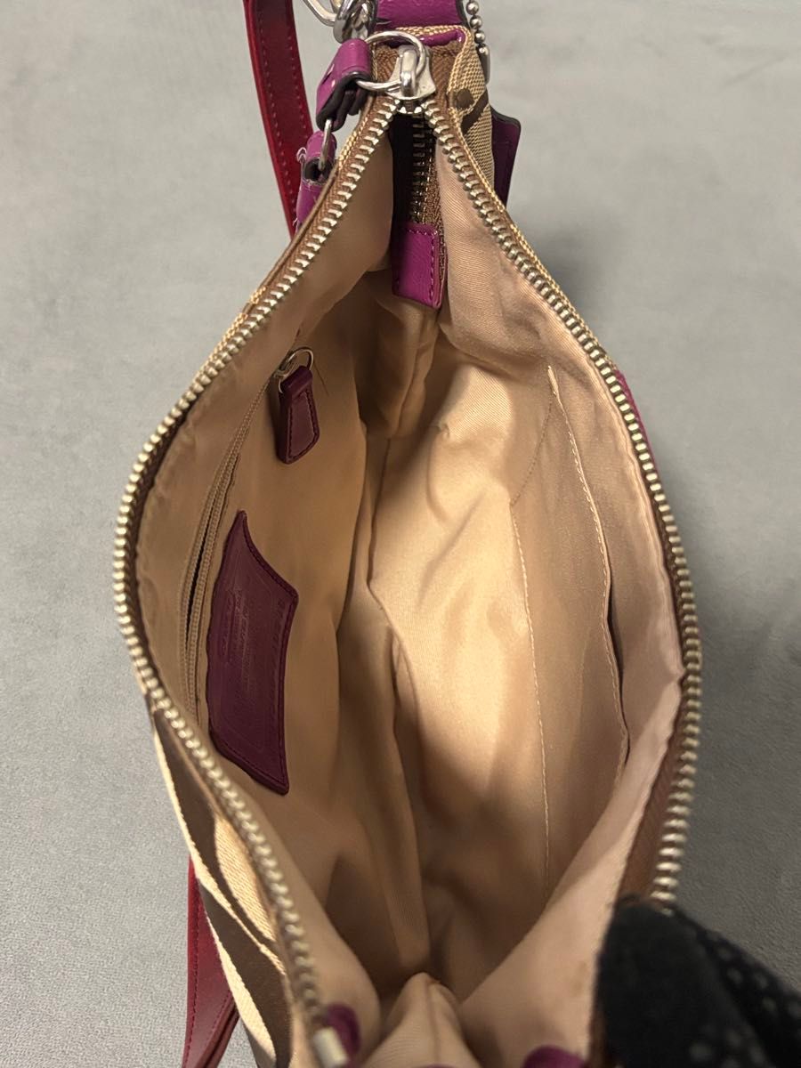 美品】COACH コーチ F19218 シグネチャー 2WAY ショルダーバッグ