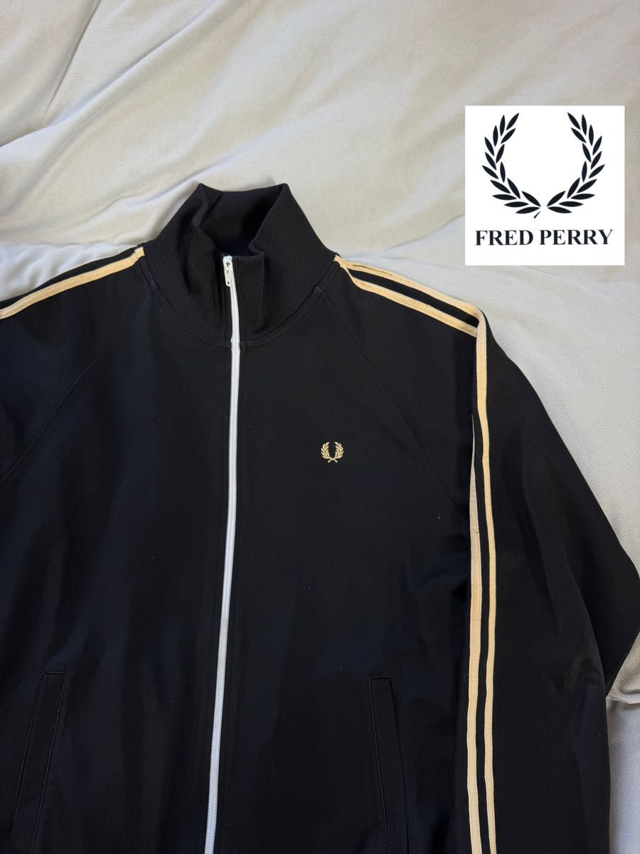 希少】FRED PERRYポルトガル製トラックジャケット ゴールドストライプ