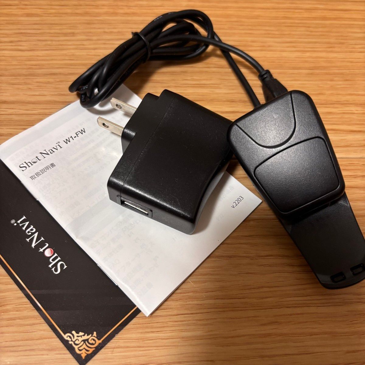 Shot Navi GPS W1-FW ゴルフ ブラック ショットナビ ウォッチ ゴルフ