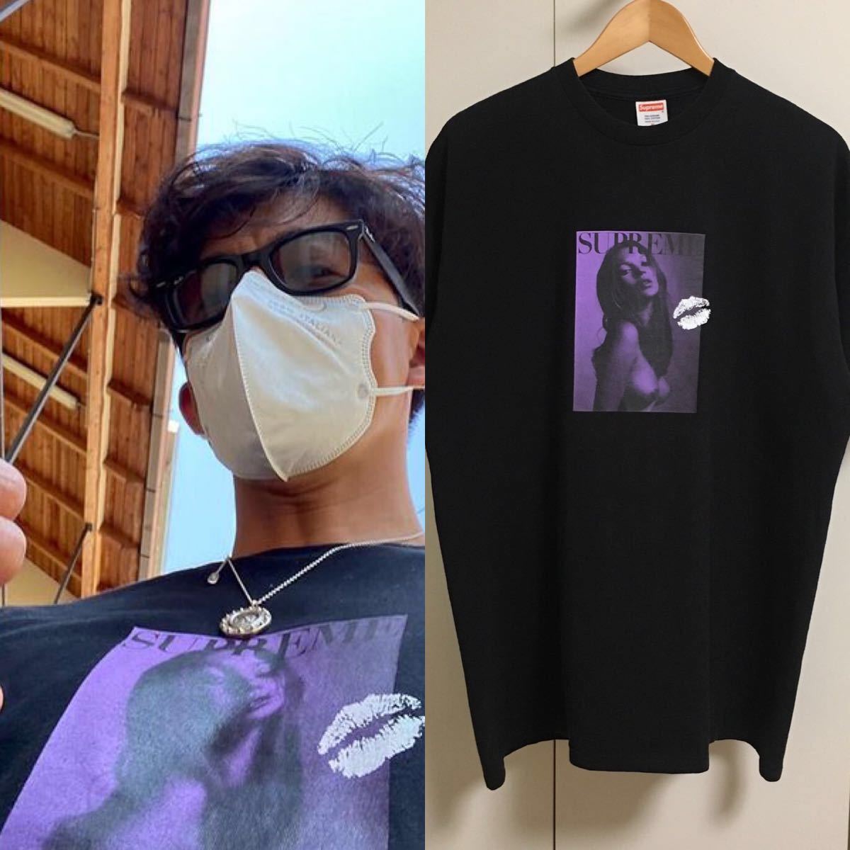 超希少 XL 黒 キムタク 私物着用 Supreme ケイトモス Tシャツ Kate