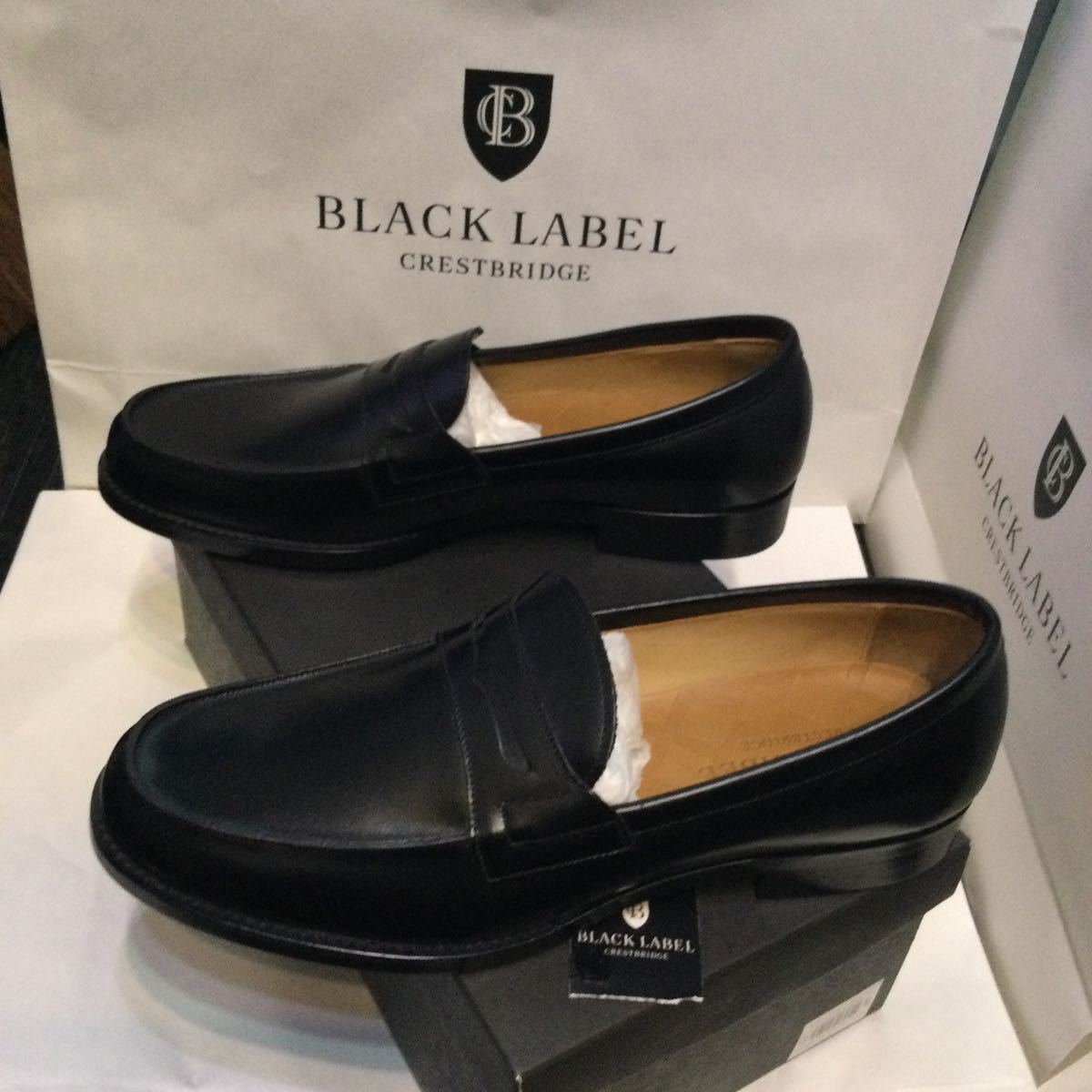 新品 送料込 価30800円 BLACK LABEL CRESTBRIDGE コインローファー 26