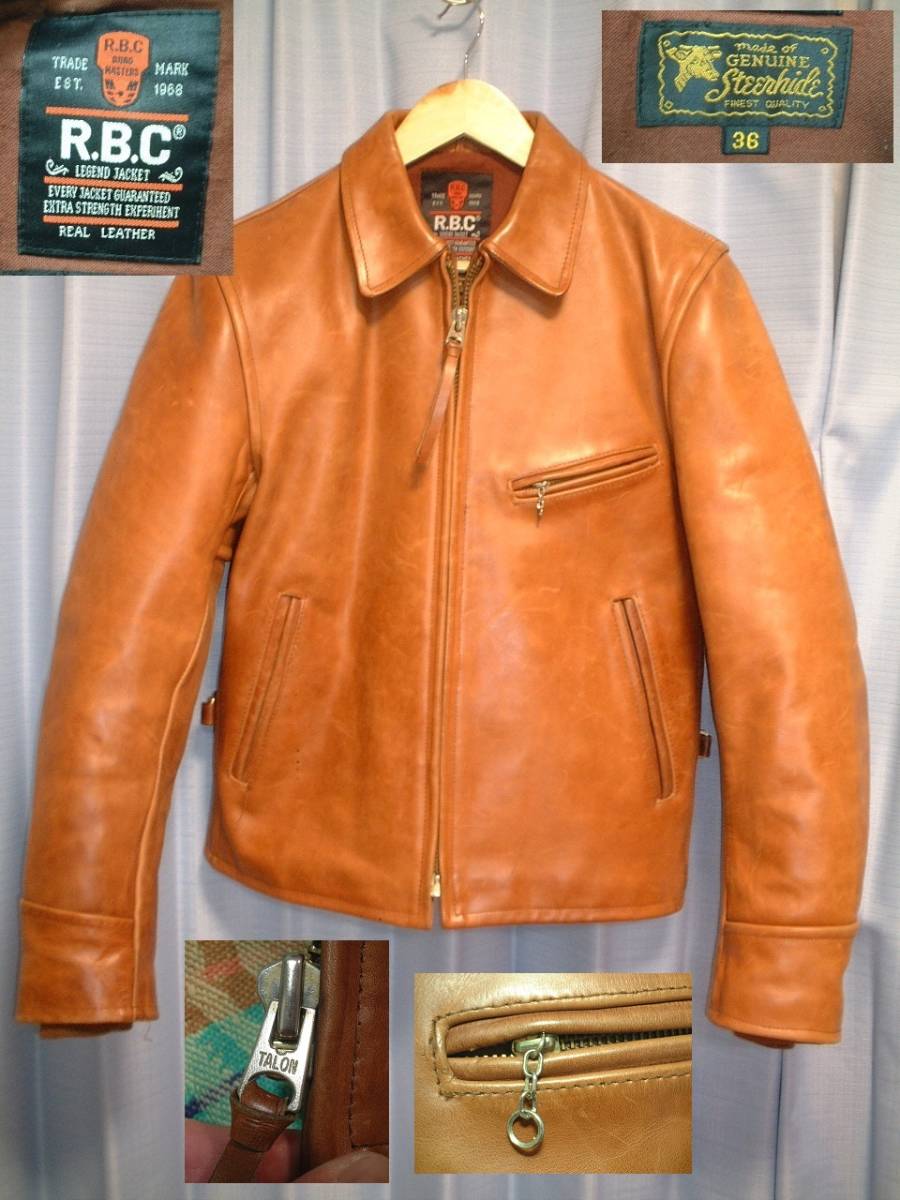 Yahoo!オークション - 激渋 雰囲気抜群 R.B.C LEATHERの本革牛革ステア