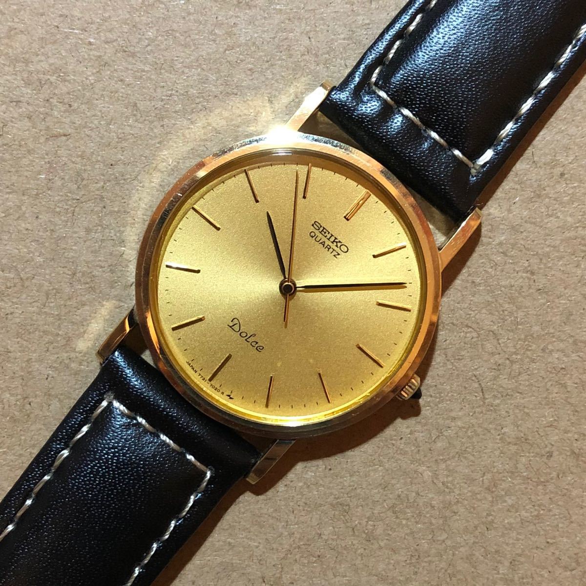 SEIKO セイコー Dolce ドルチェ 14金 ゴールド色文字盤 クォーツ 中古