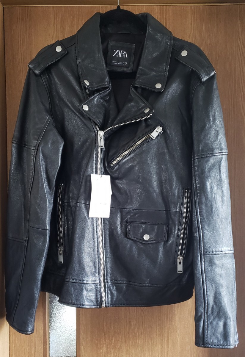 ZARA ザラ リアルレザー 本革 レザー ライダースジャケット新品未使用
