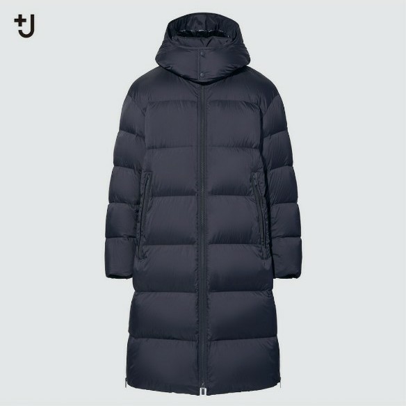 UNIQLO ダウン オーバーサイズコート M ユニクロ ネイビー ダウン