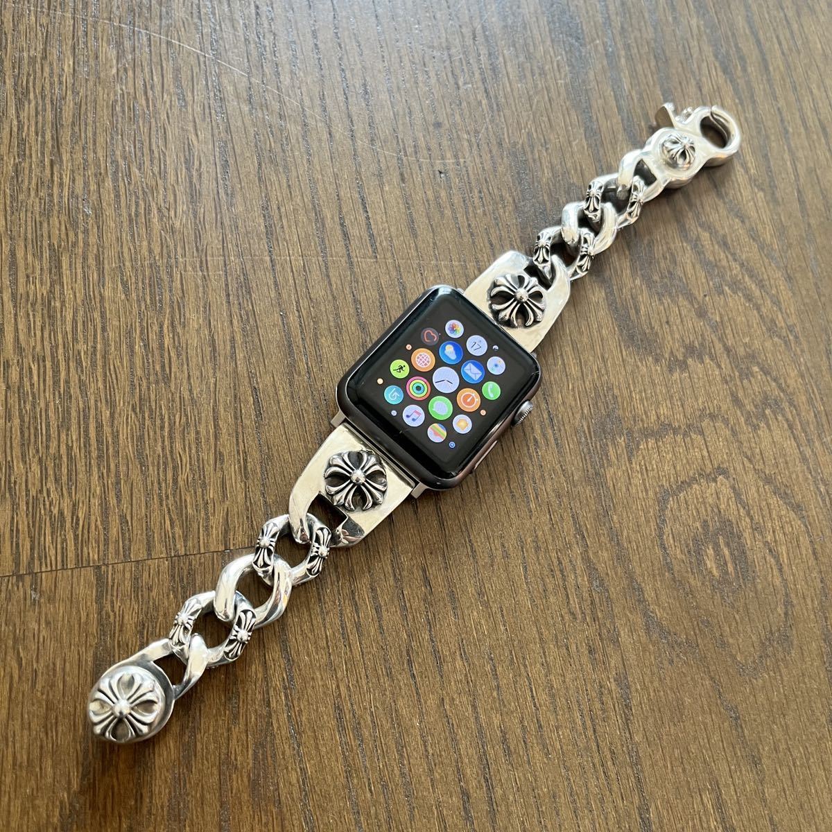 シルバー925 アップルウォッチ用バンド クロス ファンシー ベルト