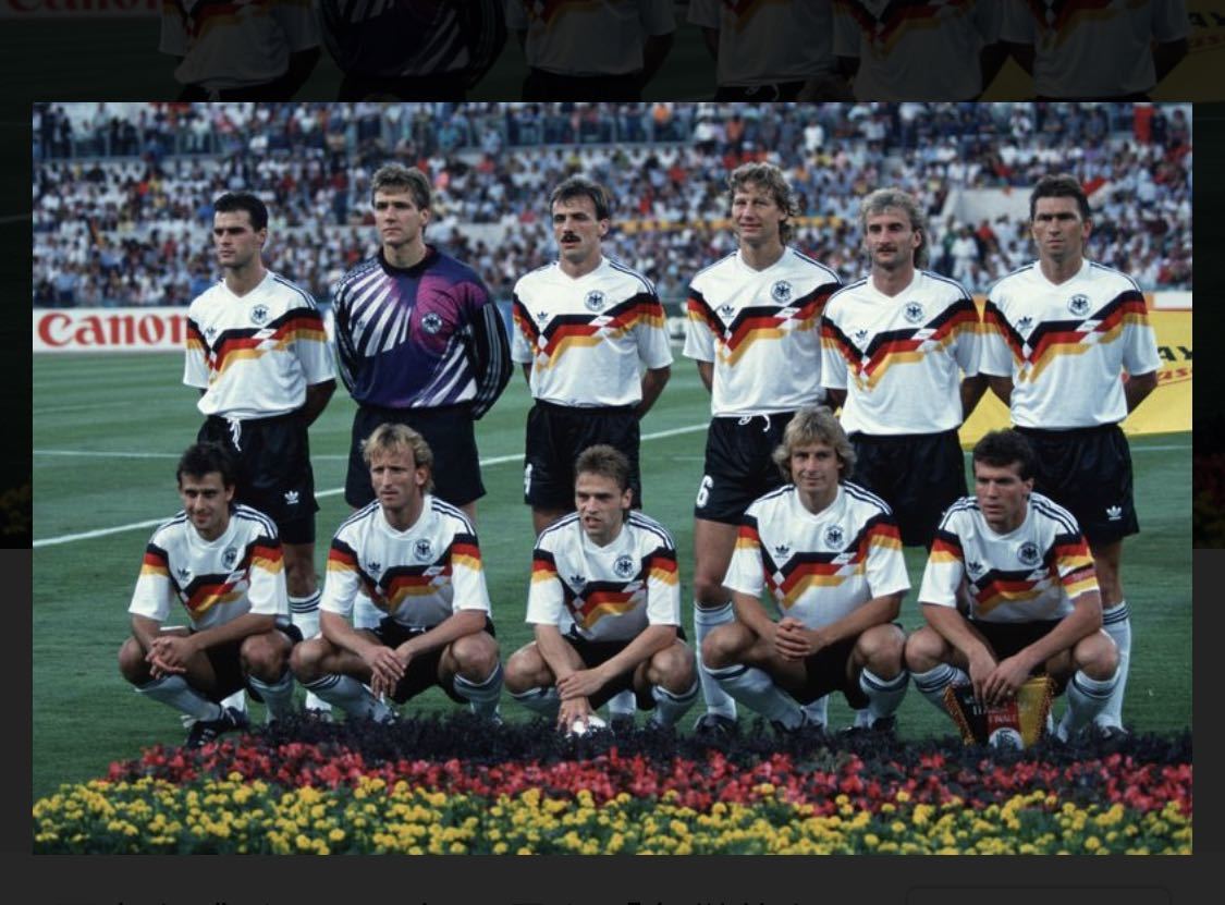 1990年西ドイツ代表ユニフォーム イタリアW杯 サイズM 新品｜Yahoo