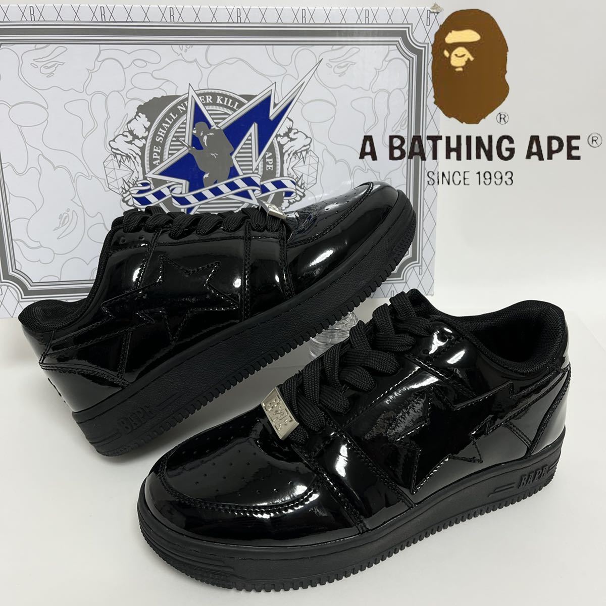 Ape ア ベイシング エイプ Bape Sta Low Patent Black レディース