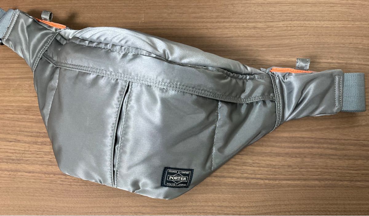 極美品】PORTER タンカー ウエストバッグL シルバーグレー【定価18150
