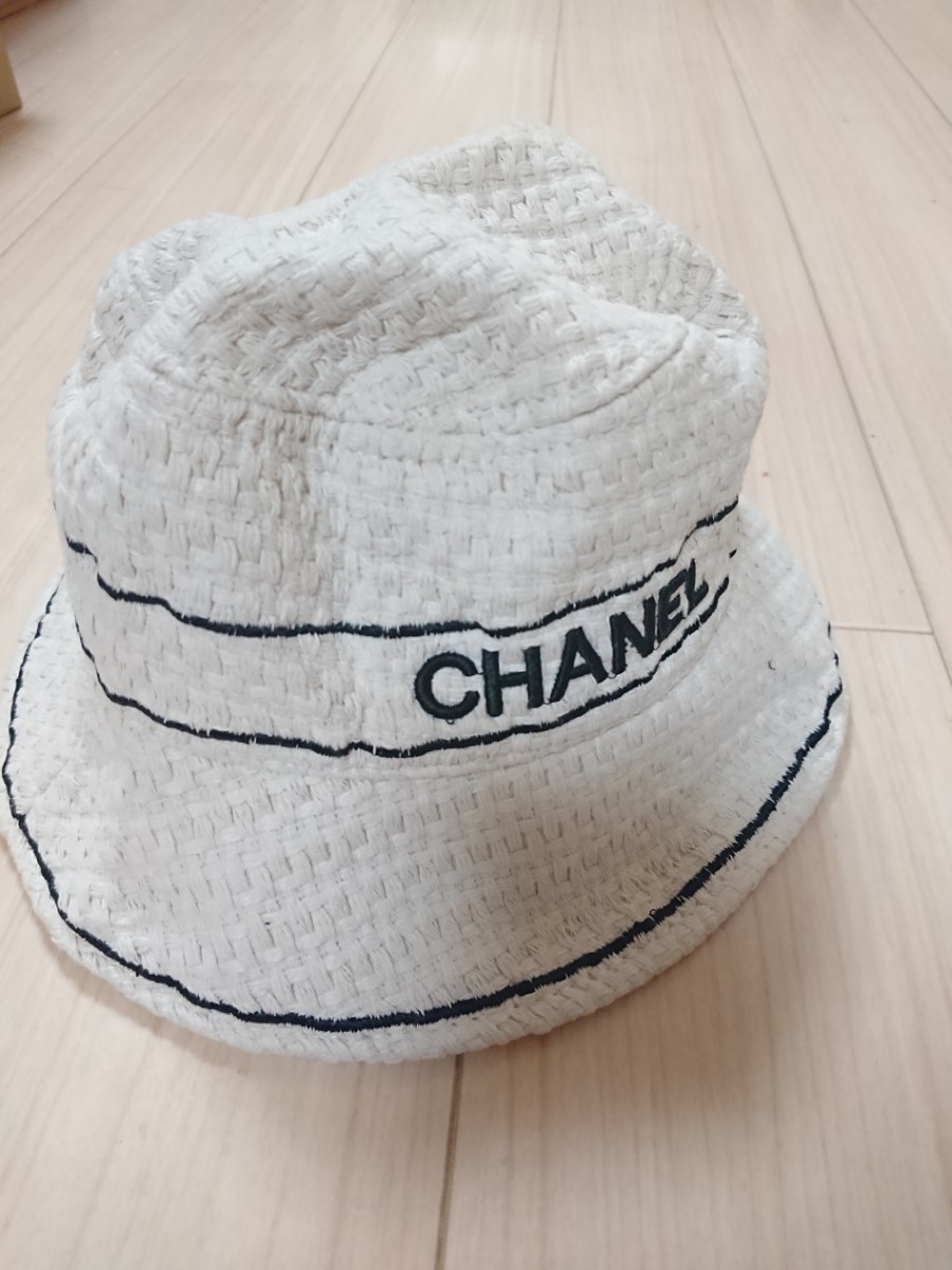 新品未使用 CHANEL シャネル 白 バケットハット ハット タグ付き