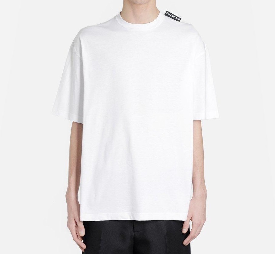 定価7 2万 国内正規品 BALENCIAGA LOGO TAB REGULAR T-SHIRT XSサイズ