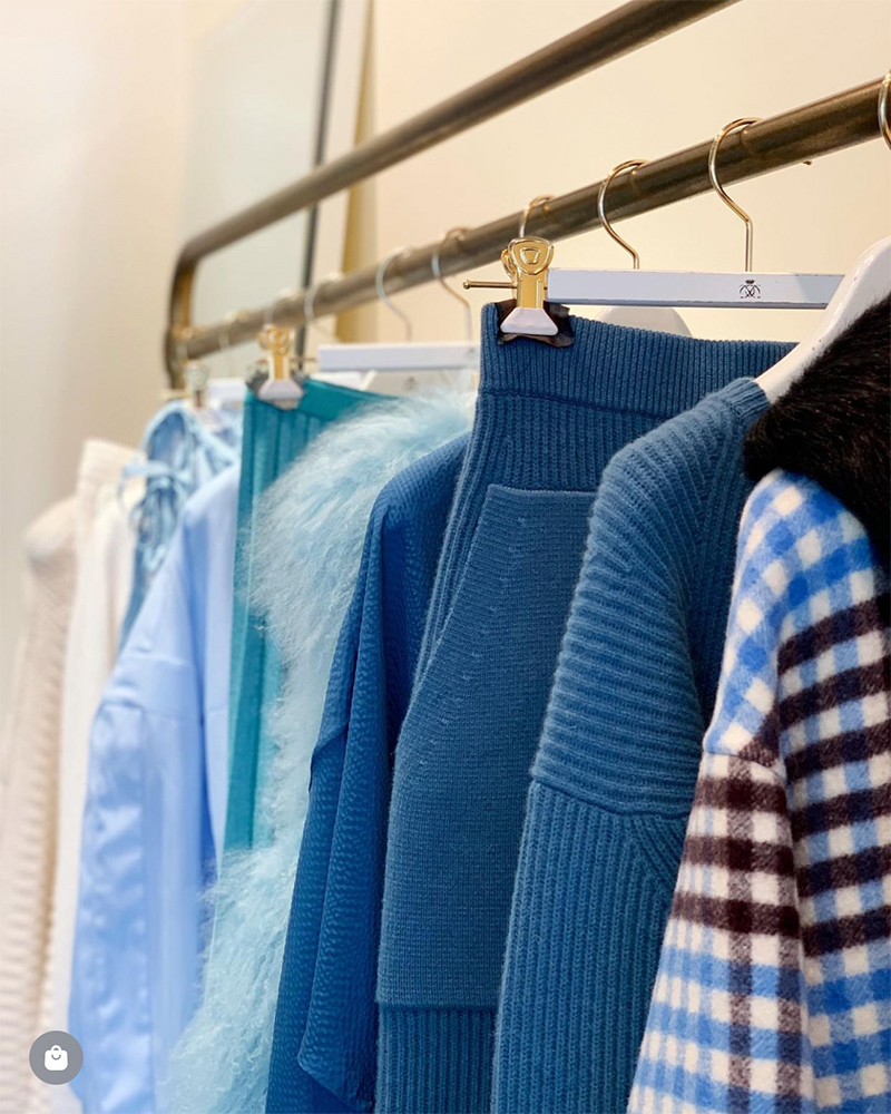 Drawer ドゥロワー 20AW 9Gウールカシミヤアゼ編みクルーネックニット