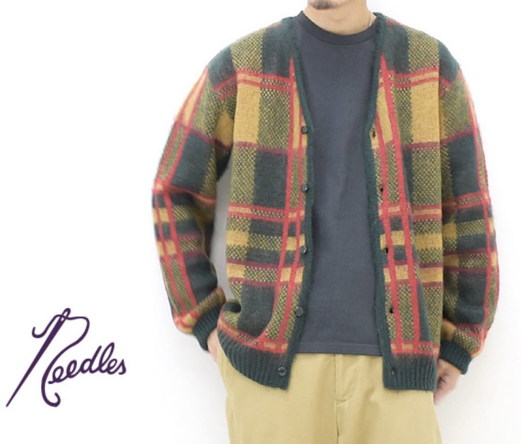 新品 NEEDLES ニードルズ モヘアカーディガン タータンチェック MOHAIR