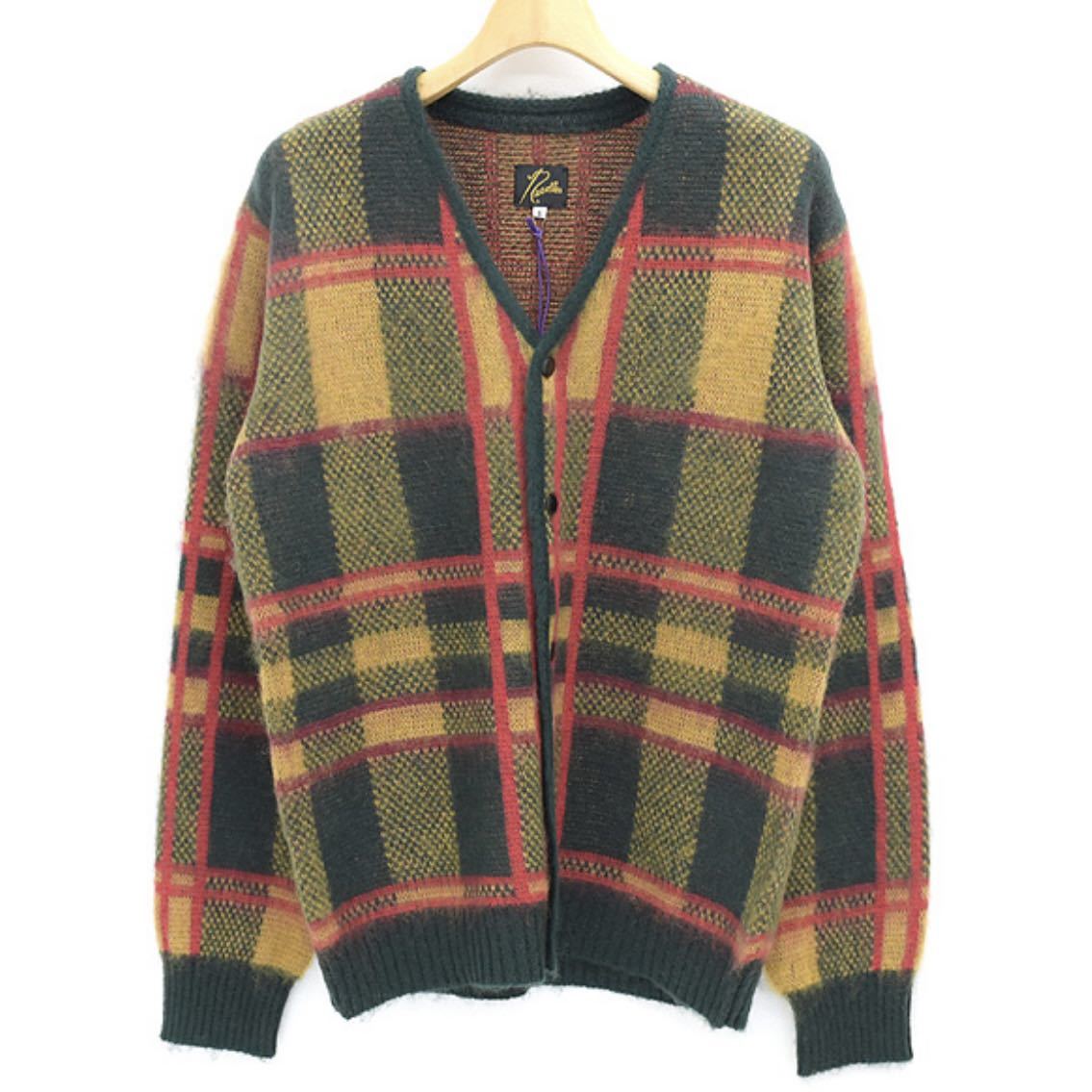 新品 NEEDLES ニードルズ モヘアカーディガン タータンチェック MOHAIR
