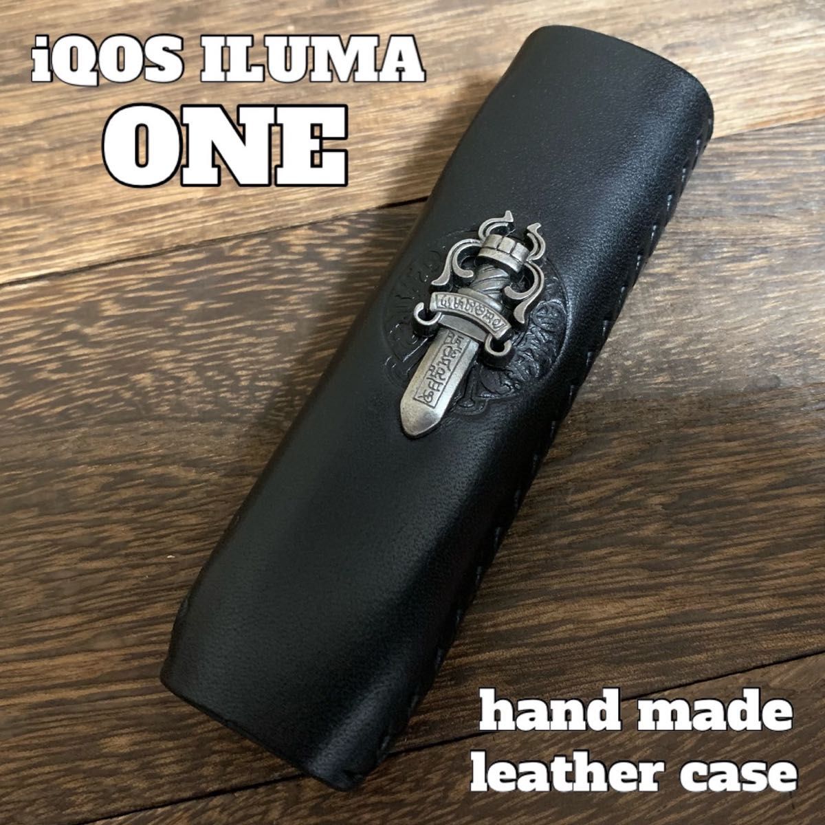 iQOS ILUMA ONE レザーケース カバー クロス アイコスイルマワン 黒 本