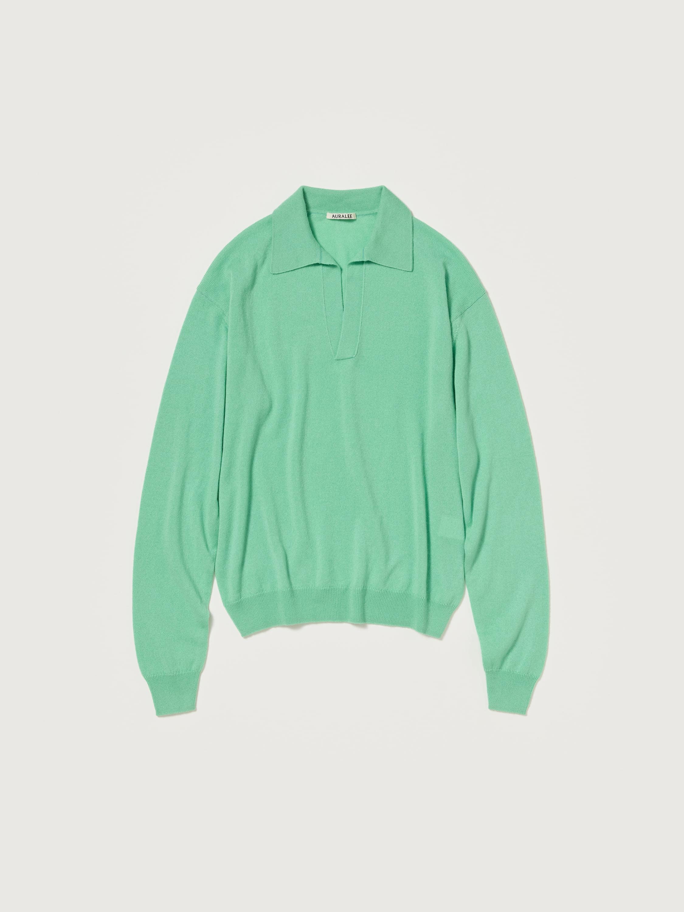 SUPER FINE CASHMERE SILK KNIT SKIPPER POLO - AURALEE Official Website