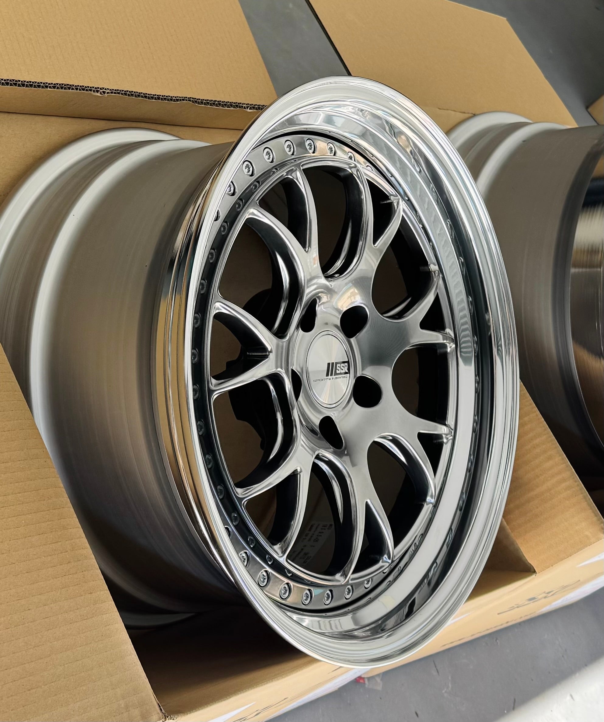 SSR MS3 TITAN SILVER 19x9.5 +25 HP | 19x10.5 +30 NR 5-112 (A90