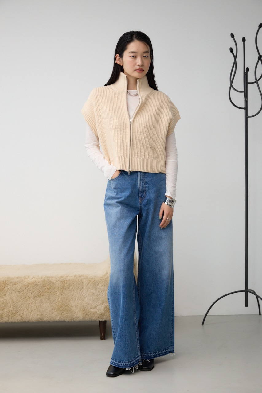 ジップアップニットベスト｜WOMEN｜250HAT70-443H｜AZUL BY MOUSSY