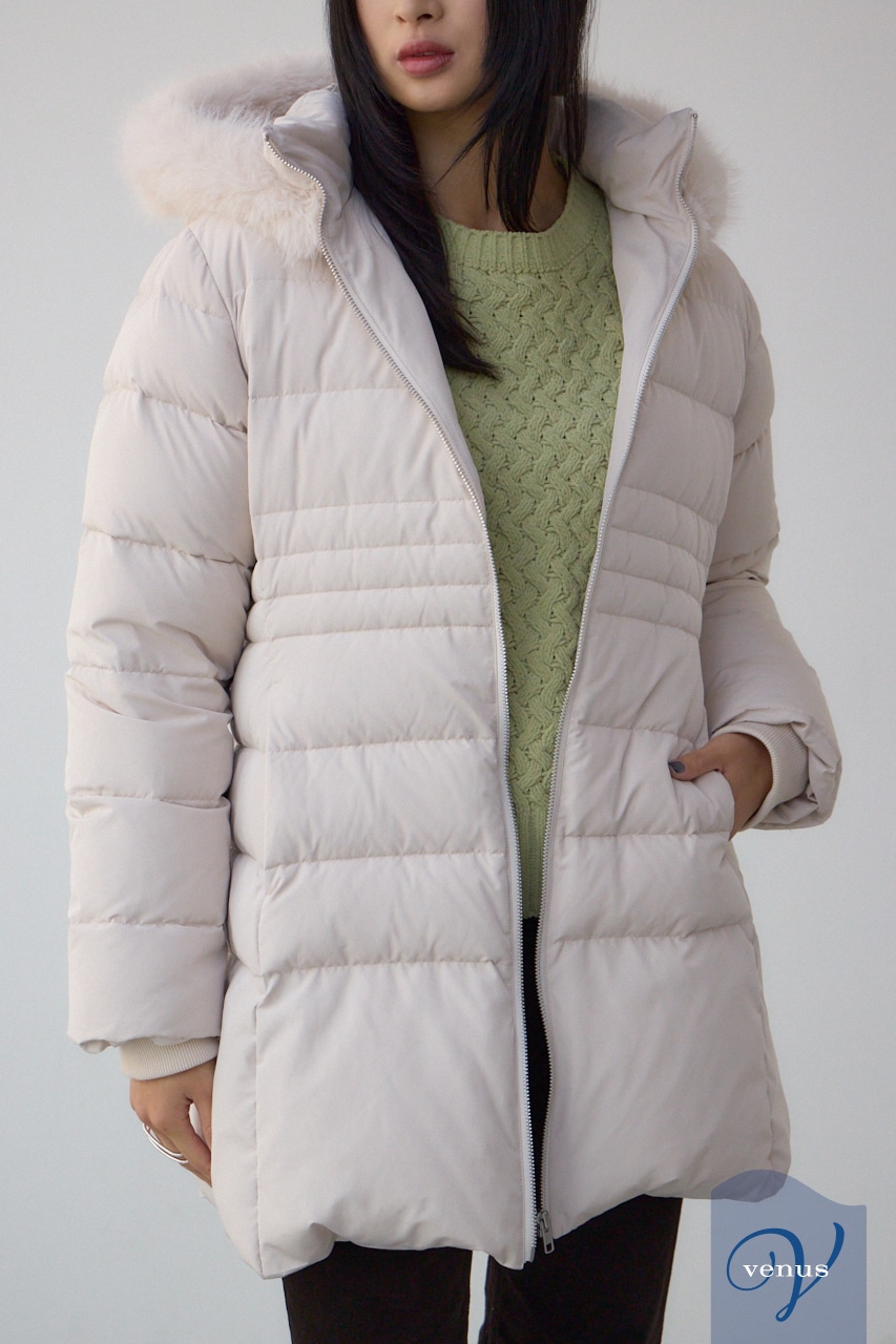 VENUS フードファーベルト付ミドルダウンコート｜WOMEN｜250JSB30-1061