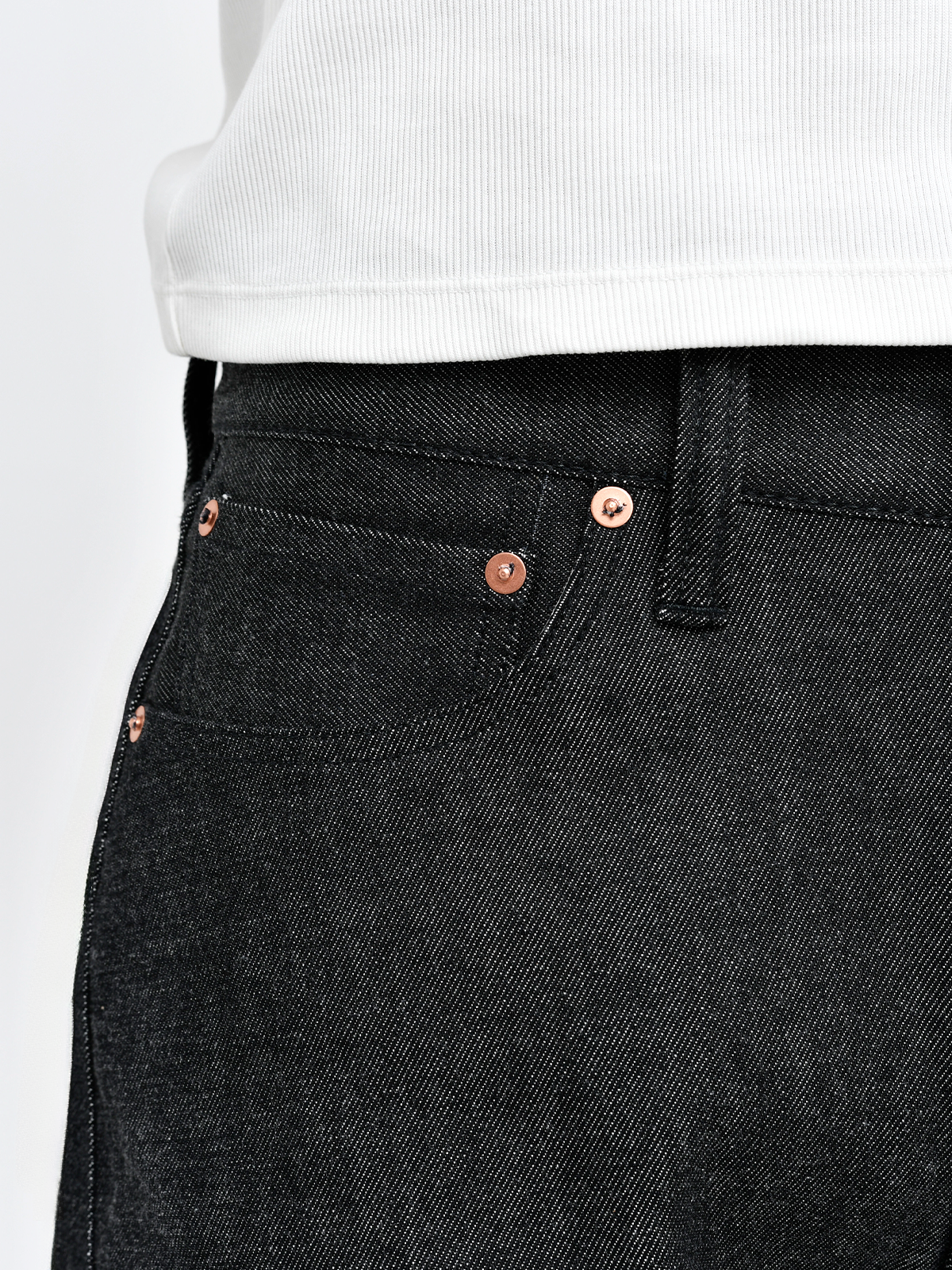 Japanese 3D Wide-Leg Jeans - Black