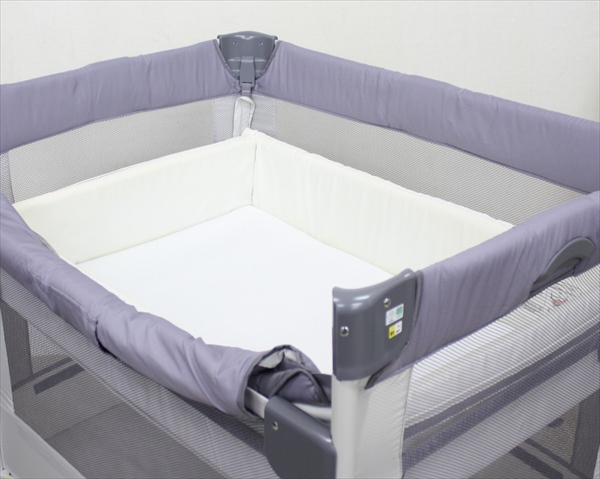 ココネル エアー AB グレーベアー アップリカ製折り畳みベビーベッド