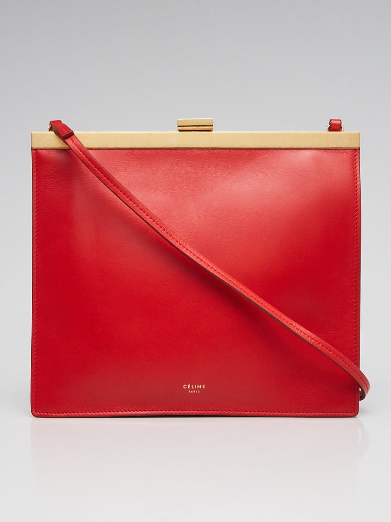 Celine Scarlet Smooth Leather Mini Clasp Bag | Yoogi's Closet