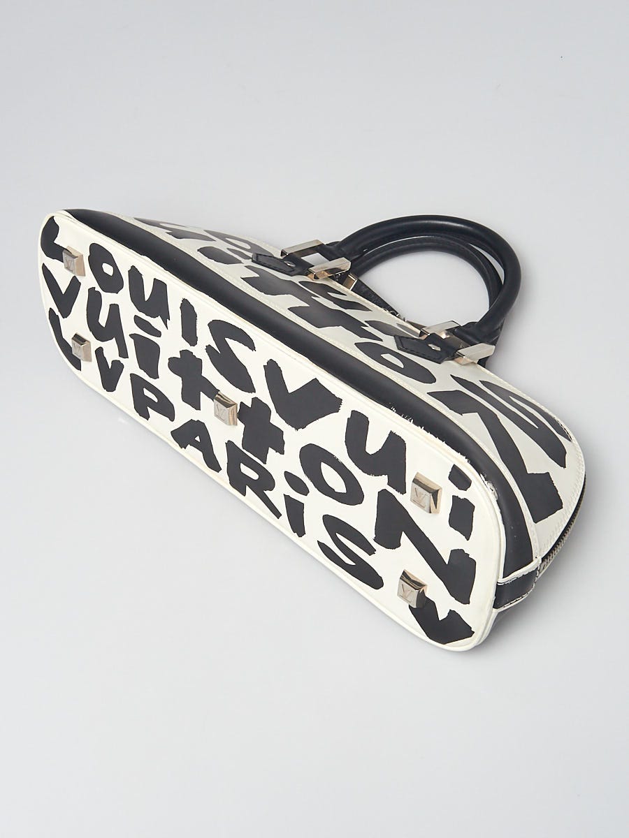 Louis Vuitton Limited Edition Black/White Glazed Leather Alma