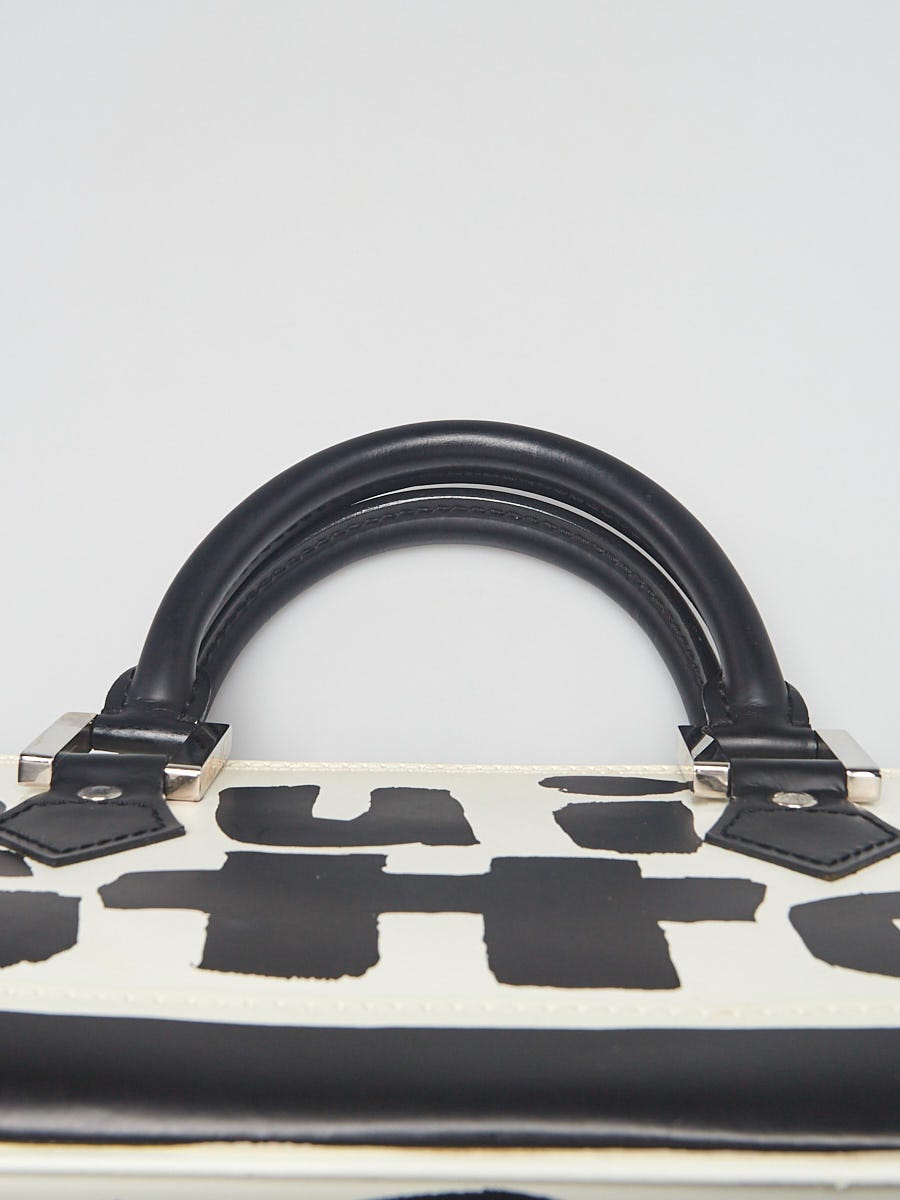 Louis Vuitton Limited Edition Black/White Glazed Leather Alma