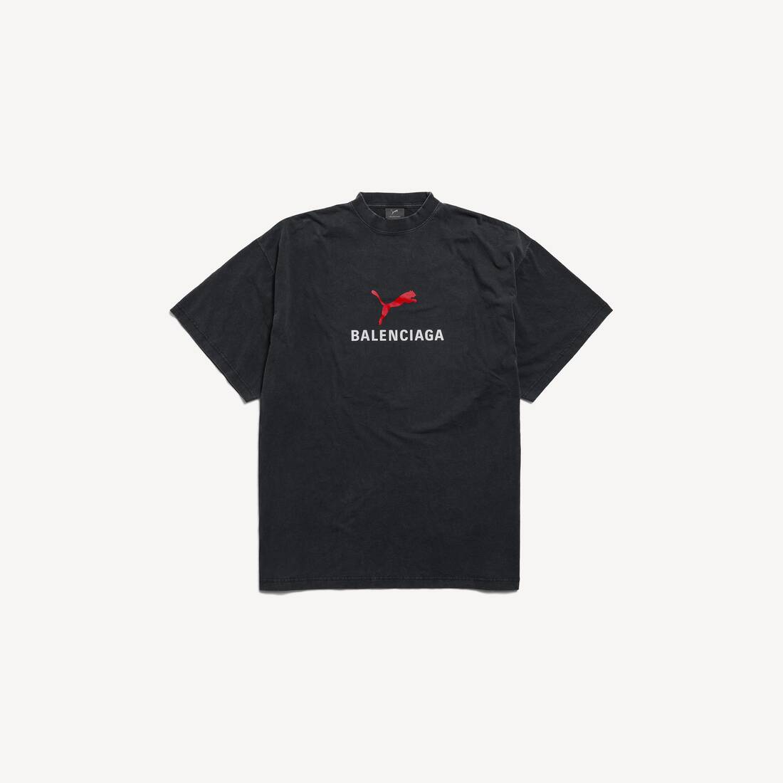Balenciaga | Puma オーバーサイズ Tシャツ で 杢ブラック